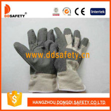 Grey PVC Gloves with White Cotton Back Dgp106